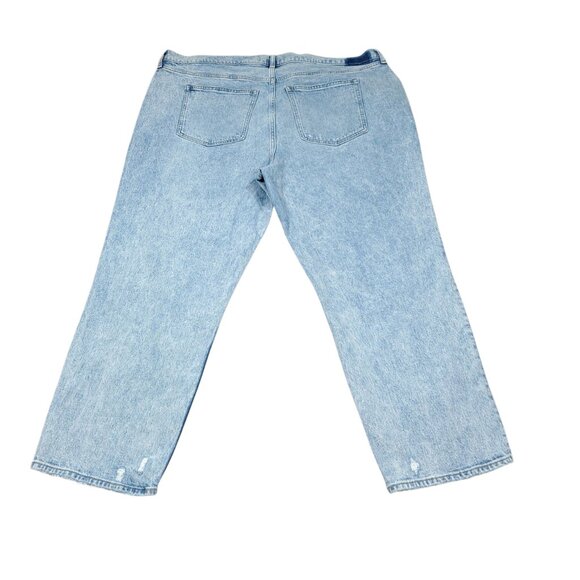 Abercrombie 22 Short 90s Straight Ultra High Rise Jeans Light Wash Blue Size 36 - Picture 2 of 7